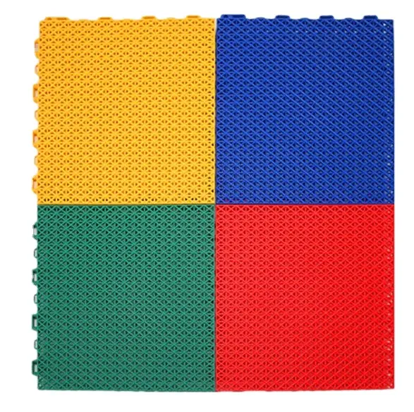 Modular Interlocking Floor Tiles, Indoor Outdoor Weatherproof Sports Floors, for Basketball Court Tennis Court Kindergarten