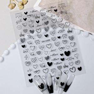 Pegatinas de Uñas 3D con Corazón Dorado Láser para el Día de San Valentín, Adhesivos de Plástico con Diseño de Amor, Arte de Uñas 3D Artístico - Product Image 6