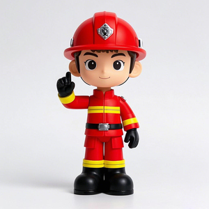 Venta al por mayor por encargo 5 pulgadas 3D impresión Pvc resina figuritas plástico resina Pvc acción <span class=keywords><strong>bombero</strong></span> figura - Product Image 2