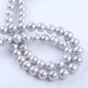 Promotion Perles Edison brillantes de 10-15 mm, perles d'eau douce naturelles blanches, semi-finies, pour collier, matériel de bricolage - Product Image 3