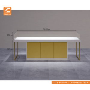 Modern Design Luxury Metal and Glass Jewelry Showcase <strong>Display</strong> Lockable <strong>Counter</strong> for Shop Showroom - Product Image 3