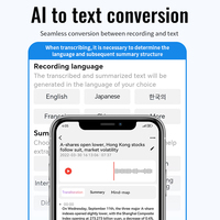 Control de aplicaciones, grabadora de voz de Audio AI, BT Chatgdp, dispositivo celular de grabación de estudio de sonido, AI para probar la conversión, grabadora de Audio inteligente