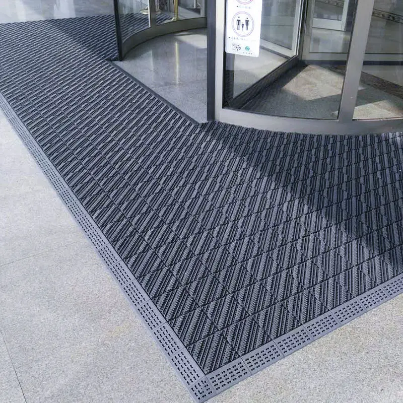 Anti Slip penghilang debu pasir Modular EVA PVC lantai lumpur jauh Non Slip luar ruangan lantai interlock keset masuk