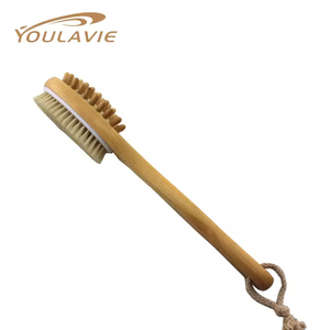 Brosse à cheveux écologique en bois et nylon, ronde, avec <span class=keywords><strong>coussin</strong></span> et poignée souple, brosse douce pour le visage avec fonction <span class=keywords><strong>de</strong></span> massage - Product Image 3