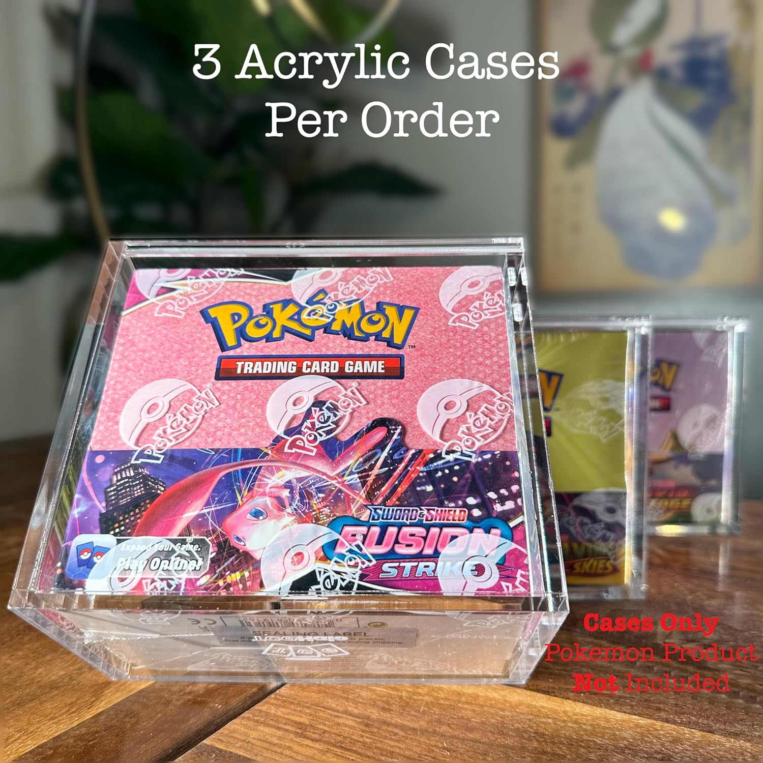 Wholesale Booster Box Case Custom Magnetic Lid Pokemoned Acrylic Case Wholesale Booster Box Case Custom Magnetic Lid Pokemoned Acrylic Case