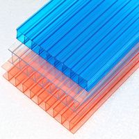 Haute qualité 10 ans de garantie 50 microns revêtement UV polycarbonate feuille creuse/structure en nid d'abeille utilisée dans la serre