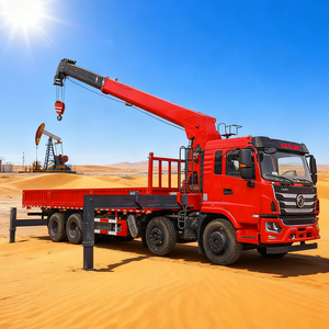 8ton 10ton 12ton thủy lực dongfeng dfac hàng hóa phẳng xe tải gắn cẩu xe Tải Cần Cẩu để bán - Product Image 2