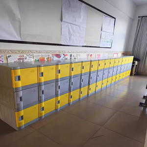 Casier multi-portes en plastique coloré et bien organisé, facile à identifier, avec compartiments numérotés pour les écoles et les gymnases - Product Image 3