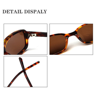 Lunettes de soleil carrées rétro en acétate, monture épaisse, style vintage, unisexe, vente en gros OEM Sunray