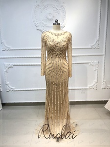 <span class=keywords><strong>Robe</strong></span> de soirée sirène scintillante de luxe à manches longues sexy MOTB-090 pour femmes - Product Image 3