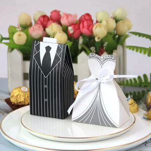 Fullsun vendita calda creativa piccola pieghevole sposa <span class=keywords><strong>sposo</strong></span> festa nuziale Favour scatole Premium <span class=keywords><strong>per</strong></span> <span class=keywords><strong>regali</strong></span> con nastro - Product Image 6