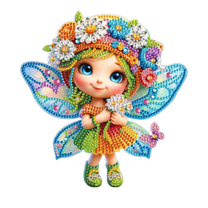 VANCY ARTS <span class=keywords><strong>5D</strong></span> DIY Floral Fairy Girls Diamond Art Kit Carré Cristal Broderie <span class=keywords><strong>Strass</strong></span> Acrylique Table Top Decoration Box - Product Image 2