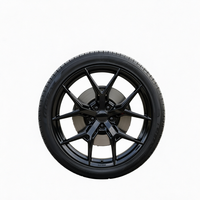 Jantes de voiture neuves en alliage d'aluminium forgé, PCD 130 mm, noir brillant, à rayons fendus, pour la rénovation/amélioration des voitures particulières