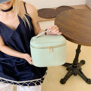 Wholesale Large Woven Cosmetic Bag Custom Logo Water Resistant Zipper Travel <b>Makeup</b> Organizer <b>for</b> Toiletry <b>Storage</b> - Product Image 5