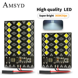 Lampes intérieures 48smd 3014 SMD, lampe de lecture, style automobile, DC 12V, adaptateur T10 Ba9s, super lumineuses - Product Image 3