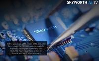 Téléviseur intelligent LCD/LED Skyworth 50 pouces Android 4K UHD sans bordure noir pour la maison, l'hôtel, la cuisine, prend en charge le Wi-Fi, garantie 1 an