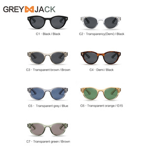 Gafas de sol de estilo coreano para mujer, montura redonda negra, lentes polarizadas UV400 TAC, montura metálica TR, diseño Retro KG2531 - Product Image 2