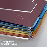 Archivo de suspensión transparente alto Organizador de acrílico Soporte de archivo de acrílico