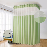Rideau d'intimité hospitalier 100% polyester antimicrobien ignifuge, séparateur pour unité de soins intensifs, clinique, vente en gros sur mesure