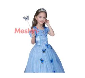 Disfraces Infantiles Personalizados de Fábrica MS, Hermosos Vestidos de Fiesta de Hadas Mariposa, Vestido de Princesa Elsa para Niñas - Product Image 1