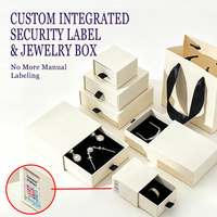 Boîte à collier personnalisée avec étiquette de sécurité à code QR, emballage cadeau anti-contrefaçon pour bijoux, OEM