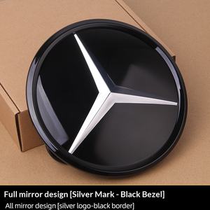 Grille LED éclairée avec grand emblème <span class=keywords><strong>OLIVER</strong></span> pour Mercedes Classe C, B, E, S, GLK, ML, GLC, GLS - Product Image 4