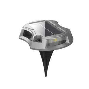 Borne lumineuse solaire 30H pour route, 10 modes de couleur RGB, 4 LED, en aluminium, étanche, avec changement de couleur dynamique, pour jardin - Product Image 6