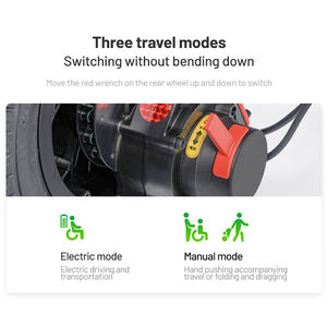 Silla de ruedas de bajo peso para discapacitados, pequeña silla plegable eléctrica, accesorios para Discapacitados de fisioterapia de peso ligero Ce negro - Product Image 5
