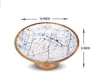 OFFERTA SPECIALE Ciotola per Frutta <span class=keywords><strong>in</strong></span> <span class=keywords><strong>Legno</strong></span> Decorativa per Bancone Cucina o Centrotavola Grandi Ciotole per Servire Pane o Frutta - Product Image 2