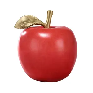 Home decoration art decor apple ornaments brass statue