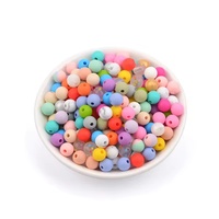 Lot de 100 perles colorées en silicone de qualité alimentaire pour bébé, ensemble de perles molaires en vrac, 15mm, vente en gros sur mesure