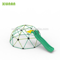 XCF003 2in1 extérieur Jungle Gym singe barre escalade jouet pour les tout-petits, Clime avec toboggan 8ft géométrique dôme escalade aire de jeux ensemble