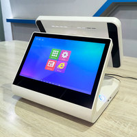 Kiosco de Gestión de Visitantes de Escritorio con Pantalla Dual de 11.6 Pulgadas, Terminal de Consulta de Autoservicio de Alta Resolución