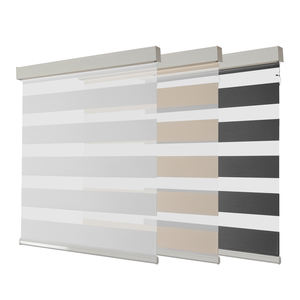 Persianas Enrollables Inteligentes <span class=keywords><strong>de</strong></span> Zebra <span class=keywords><strong>de</strong></span> Lujo con Motor Silencioso Automático, APP WiFi, Doble Capa Día y Noche, y Control Remoto - Product Image 1