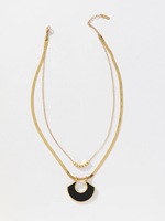 CAIOOCHE 2025 nouveau Style à la mode en acier inoxydable chaîne collier boucles d'oreilles Bracelet anneau trois pièces ensemble pour les femmes