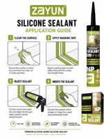 Scellant en silicone neutre à usage général, effet d'étanchéité stable pour les projets de construction résidentiels et commerciaux