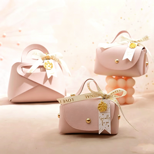 Customizable Modular Chic Luxury Mini Tote Bags with Cotton Lining Interchangeable Bow Decor Holiday Gift Packaging Pouches - Product Image 2