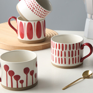 The Manufacturer Directly Supplies Large-capacity <b>Ceramic</b> Mugs, Hand-painted Underglaze Color Coffee <b>Cups</b> - Product Image 1