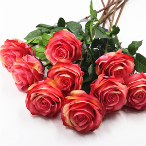 Rosa de seda para decoración del hogar, Rosa artificial realista para boda, centro de mesa de alta calidad - Product Image 1