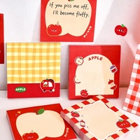 Notes autocollantes personnalisées imprimées en 4 couleurs, 8*8 cm, papier 70 g/m², 50 feuilles, bloc-notes réutilisable pour la décoration de journal
