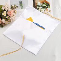 Haute qualité blanc soie Satin cheveux perruque sac de rangement enveloppe de luxe vêtements ceintures emballage Satin sac à poussière