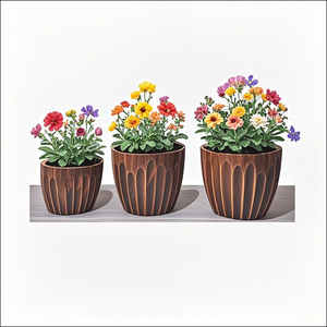 Pots de fleurs en céramique émaillée colorés, vase aux couleurs vives pour la décoration de la maison et du jardin, conteneur pour plantes d'intérieur et d'extérieur - Product Image 1