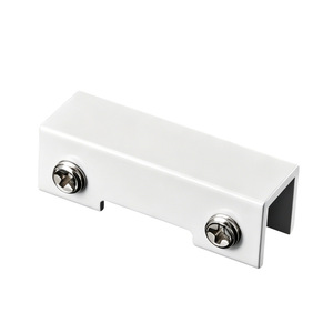 Clip de fixation pour carreaux en verre en alliage d'aluminium, réglable, épaissi, à angle droit, auto-adhésif, installation facile, pour usage général - Product Image 1