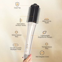 RUCHA 1500W Brosse Sèche-Cheveux Légère 3-en-1 pour Volume, Lissage et Bouclage