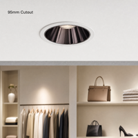 Spot LED encastré pour hôtel, intérieur moderne, 7W/12W/18W COB, CRI 90 élevé, garantie 2 ans, aluminium