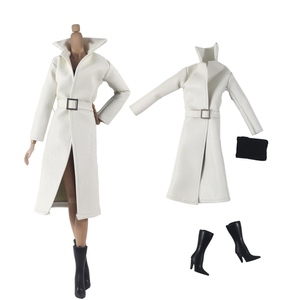 1/6 30cm poupée Super modèle costume ensemble manteau en <span class=keywords><strong>cuir</strong></span> et bottes - Product Image 2