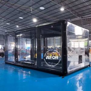 Portable personnalisé Protection contre la poussière Transparent clair Pvc Couverture de voiture gonflable Garage abri stockage tente à bulles - Product Image 3