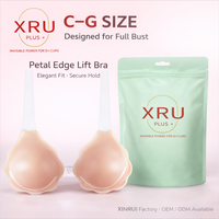 XINRUI Soutien-gorge adhésif en silicone pour poitrons généreux, réutilisable, sans bretelles, design innovant