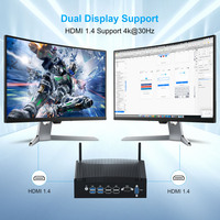 HYSTOU Mini ordinateur industriel 8 Ports USB double LAN HD I PC sans ventilateur I3-10110U I5-10310U I7-10610U Win10/11 Mini ordinateur de bureau