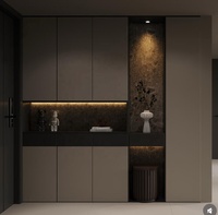 Meuble à chaussures moderne en bois, rangement réglable, installation murale, entrée |   Armoire à chaussures |   Entrée